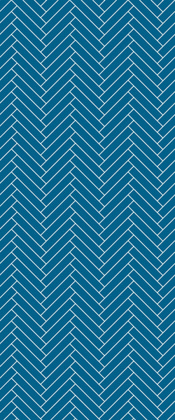 Blue Double Herringbone Tile Acrylic Shower Wall Panel 2440mm x 1220mm (3mm Thick) - CladdTech