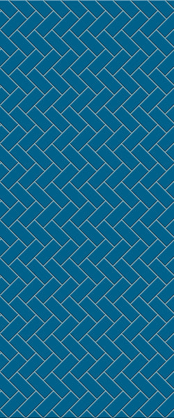 Blue Diagonal Herringbone Tile Acrylic Shower Wall Panel 2440mm x 1220mm (3mm Thick) - CladdTech