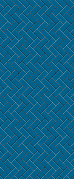 Blue Diagonal Herringbone Tile Acrylic Shower Wall Panel 2440mm x 1220mm (3mm Thick) - CladdTech