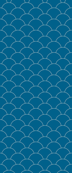 Blue Fishscales Acrylic Shower Wall Panel 2440mm x 1220mm (3mm Thick) - CladdTech