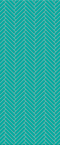 Blue Double Herringbone Tile Acrylic Shower Wall Panel 2440mm x 1220mm (3mm Thick) - CladdTech