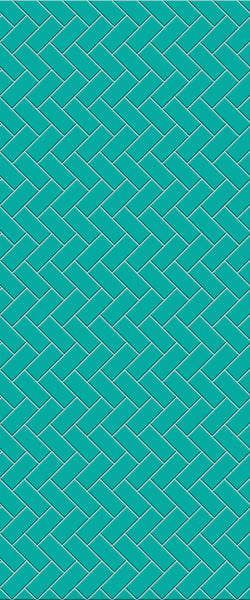 Blue Diagonal Herringbone Tile Acrylic Shower Wall Panel 2440mm x 1220mm (3mm Thick) - CladdTech