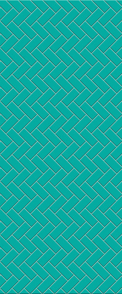 Blue Diagonal Herringbone Tile Acrylic Shower Wall Panel 2440mm x 1220mm (3mm Thick) - CladdTech