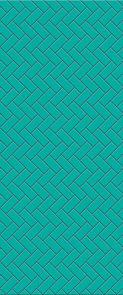 Blue Diagonal Herringbone Tile Acrylic Shower Wall Panel 2440mm x 1220mm (3mm Thick) - CladdTech