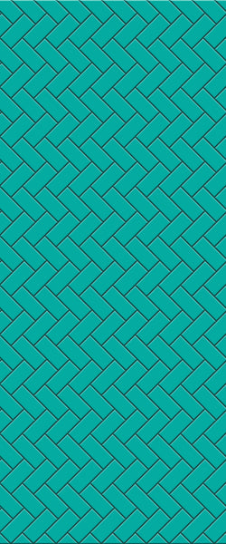 Blue Diagonal Herringbone Tile Acrylic Shower Wall Panel 2440mm x 1220mm (3mm Thick) - CladdTech