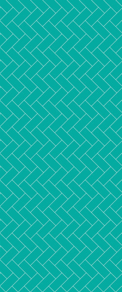 Blue Diagonal Herringbone Tile Acrylic Shower Wall Panel 2440mm x 1220mm (3mm Thick) - CladdTech