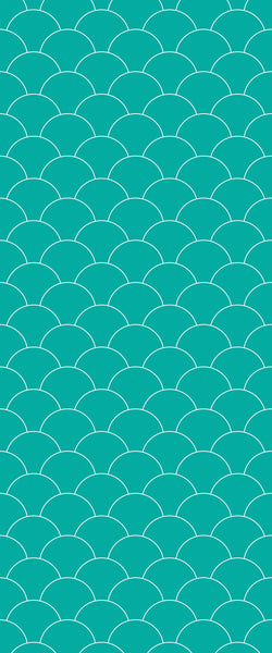 Blue Fishscales Acrylic Shower Wall Panel 2440mm x 1220mm (3mm Thick) - CladdTech