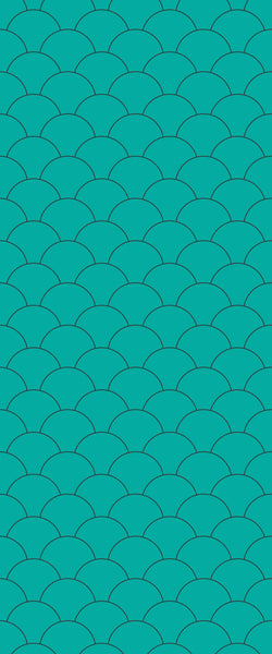 Blue Fishscales Acrylic Shower Wall Panel 2440mm x 1220mm (3mm Thick) - CladdTech