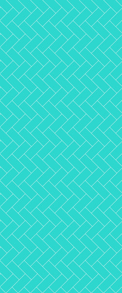 Blue Diagonal Herringbone Tile Acrylic Shower Wall Panel 2440mm x 1220mm (3mm Thick) - CladdTech