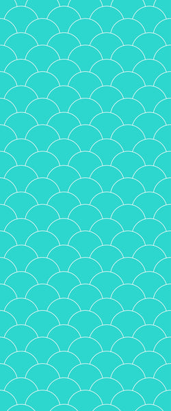 Blue Fishscales Acrylic Shower Wall Panel 2440mm x 1220mm (3mm Thick) - CladdTech