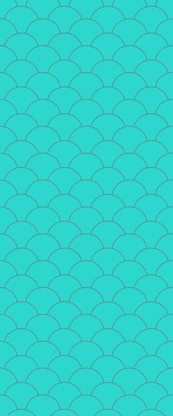 Blue Fishscales Acrylic Shower Wall Panel 2440mm x 1220mm (3mm Thick) - CladdTech