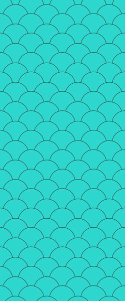 Blue Fishscales Acrylic Shower Wall Panel 2440mm x 1220mm (3mm Thick) - CladdTech