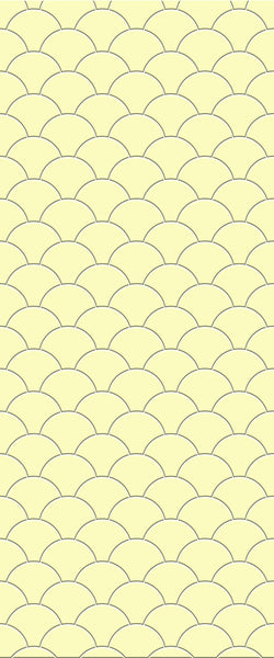 Yellow Fishscales Tile Acrylic Shower Panel 2440mm x 1220mm (3mm Thick) - CladdTech