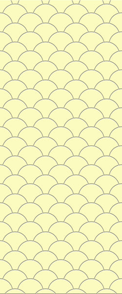 Yellow Fishscales Tile Acrylic Shower Panel 2440mm x 1220mm (3mm Thick) - CladdTech