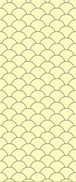 Yellow Fishscales Tile Acrylic Shower Panel 2440mm x 1220mm (3mm Thick) - CladdTech