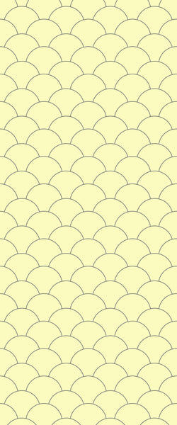 Yellow Fishscales Tile Acrylic Shower Panel 2440mm x 1220mm (3mm Thick) - CladdTech