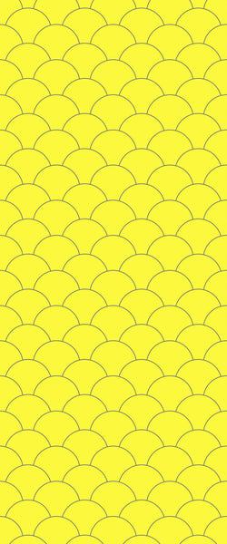 Yellow Fishscales Tile Acrylic Shower Panel 2440mm x 1220mm (3mm Thick) - CladdTech