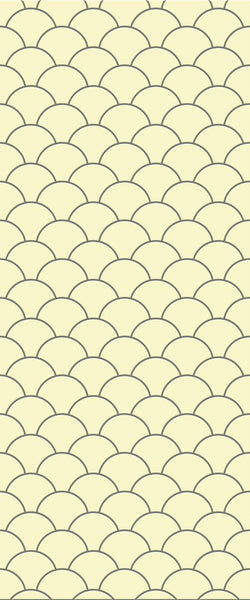 Yellow Fishscales Tile Acrylic Shower Panel 2440mm x 1220mm (3mm Thick) - CladdTech