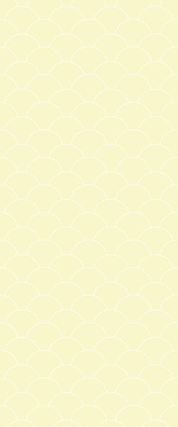 Yellow Fishscales Tile Acrylic Shower Panel 2440mm x 1220mm (3mm Thick) - CladdTech