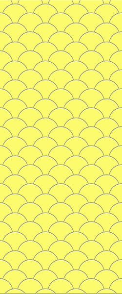 Yellow Fishscales Tile Acrylic Shower Panel 2440mm x 1220mm (3mm Thick) - CladdTech