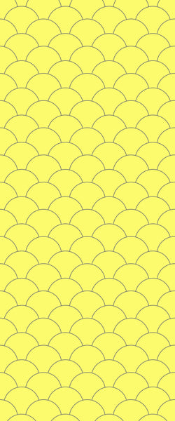 Yellow Fishscales Tile Acrylic Shower Panel 2440mm x 1220mm (3mm Thick) - CladdTech