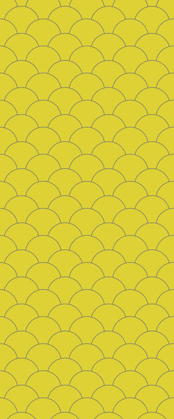 Yellow Fishscales Tile Acrylic Shower Panel 2440mm x 1220mm (3mm Thick) - CladdTech