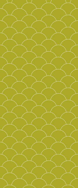 Yellow Fishscales Tile Acrylic Shower Panel 2440mm x 1220mm (3mm Thick) - CladdTech