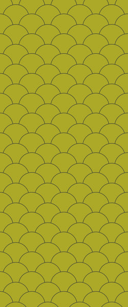 Yellow Fishscales Tile Acrylic Shower Panel 2440mm x 1220mm (3mm Thick) - CladdTech