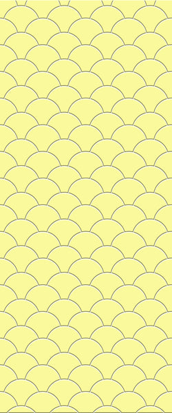 Yellow Fishscales Tile Acrylic Shower Panel 2440mm x 1220mm (3mm Thick) - CladdTech