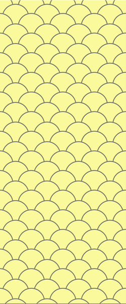 Yellow Fishscales Tile Acrylic Shower Panel 2440mm x 1220mm (3mm Thick) - CladdTech