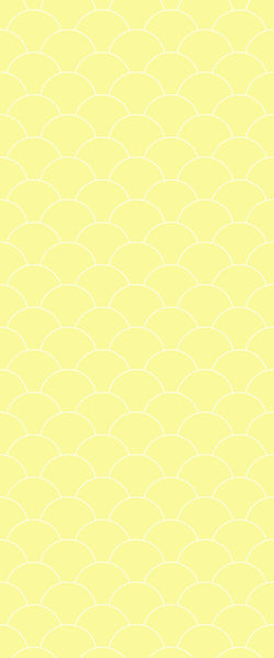 Yellow Fishscales Tile Acrylic Shower Panel 2440mm x 1220mm (3mm Thick) - CladdTech