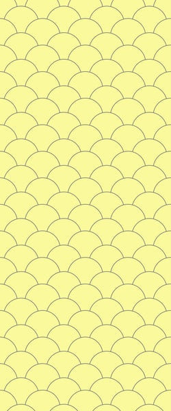 Yellow Fishscales Tile Acrylic Shower Panel 2440mm x 1220mm (3mm Thick) - CladdTech