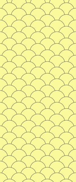 Yellow Fishscales Tile Acrylic Shower Panel 2440mm x 1220mm (3mm Thick) - CladdTech