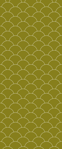 Yellow Fishscales Tile Acrylic Shower Panel 2440mm x 1220mm (3mm Thick) - CladdTech