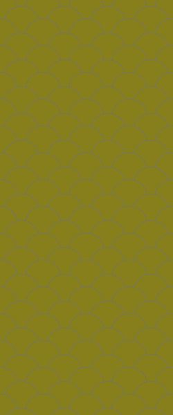 Yellow Fishscales Tile Acrylic Shower Panel 2440mm x 1220mm (3mm Thick) - CladdTech