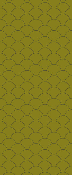 Yellow Fishscales Tile Acrylic Shower Panel 2440mm x 1220mm (3mm Thick) - CladdTech