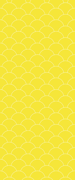 Yellow Fishscales Tile Acrylic Shower Panel 2440mm x 1220mm (3mm Thick) - CladdTech