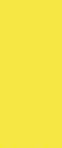 Yellow Fishscales Tile Acrylic Shower Panel 2440mm x 1220mm (3mm Thick) - CladdTech