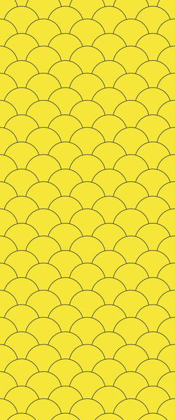 Yellow Fishscales Tile Acrylic Shower Panel 2440mm x 1220mm (3mm Thick) - CladdTech