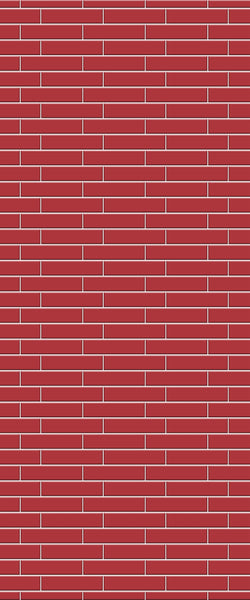 Red Brick Slip Tile Acrylic Shower Wall Panel 2440mm x 1220mm ( 3mm Thick) - CladdTech