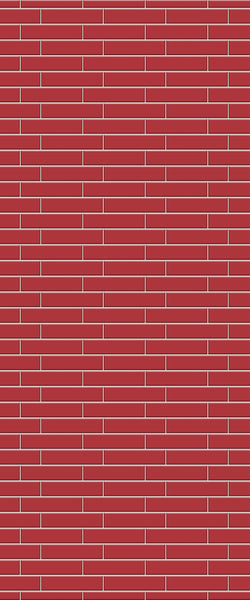 Red Brick Slip Tile Acrylic Shower Wall Panel 2440mm x 1220mm ( 3mm Thick) - CladdTech