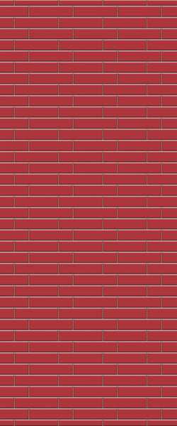 Red Brick Slip Tile Acrylic Shower Wall Panel 2440mm x 1220mm ( 3mm Thick) - CladdTech