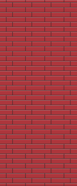Red Brick Slip Tile Acrylic Shower Wall Panel 2440mm x 1220mm ( 3mm Thick) - CladdTech