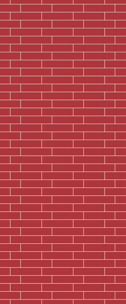 Red Brick Slip Tile Acrylic Shower Wall Panel 2440mm x 1220mm ( 3mm Thick) - CladdTech