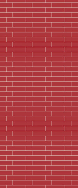 Red Brick Slip Tile Acrylic Shower Wall Panel 2440mm x 1220mm ( 3mm Thick) - CladdTech