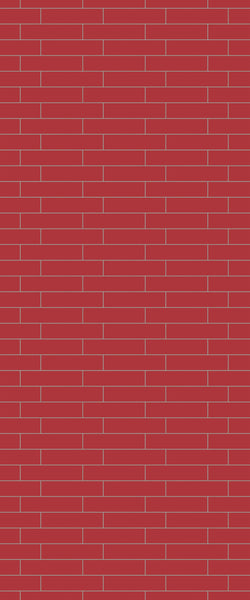 Red Brick Slip Tile Acrylic Shower Wall Panel 2440mm x 1220mm ( 3mm Thick) - CladdTech