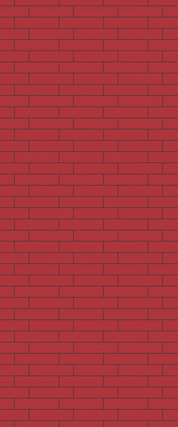 Red Brick Slip Tile Acrylic Shower Wall Panel 2440mm x 1220mm ( 3mm Thick) - CladdTech