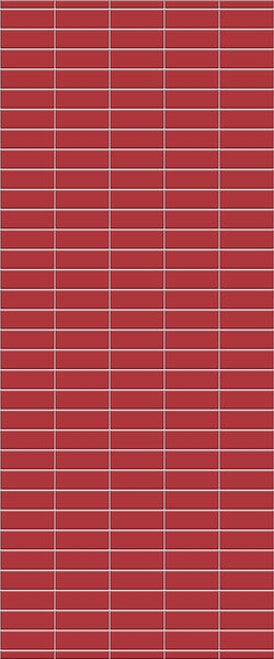 Red Horizontal Block Tile Acrylic Shower Panel 2440mm x 1220mm ( 3mm Thick) - CladdTech