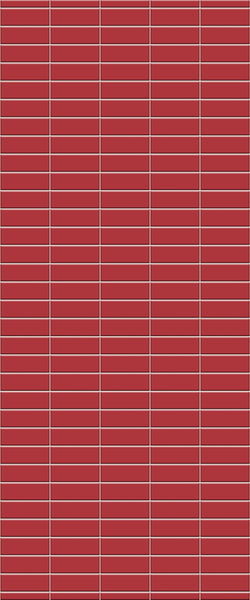 Red Horizontal Block Tile Acrylic Shower Panel 2440mm x 1220mm ( 3mm Thick) - CladdTech