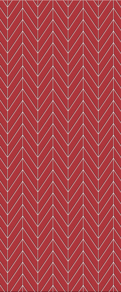Red Chevron Tile Acrylic Shower Wall Panel 2440mm x 1220mm ( 3mm Thick) - CladdTech